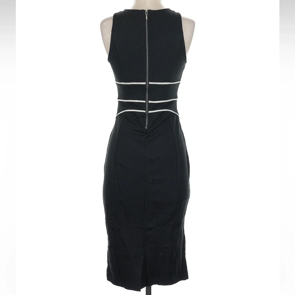 Anthropologie Maeve Cavatina Sheath Cocktail Party Midi Dress Black Size 2 XS